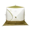 Палатка КУБ 2 Premium Long (трехслойная), оливковый-белый, Следопыт