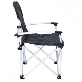 Tramp кресло раскладное с жесткими подлокотниками (черный/серый)