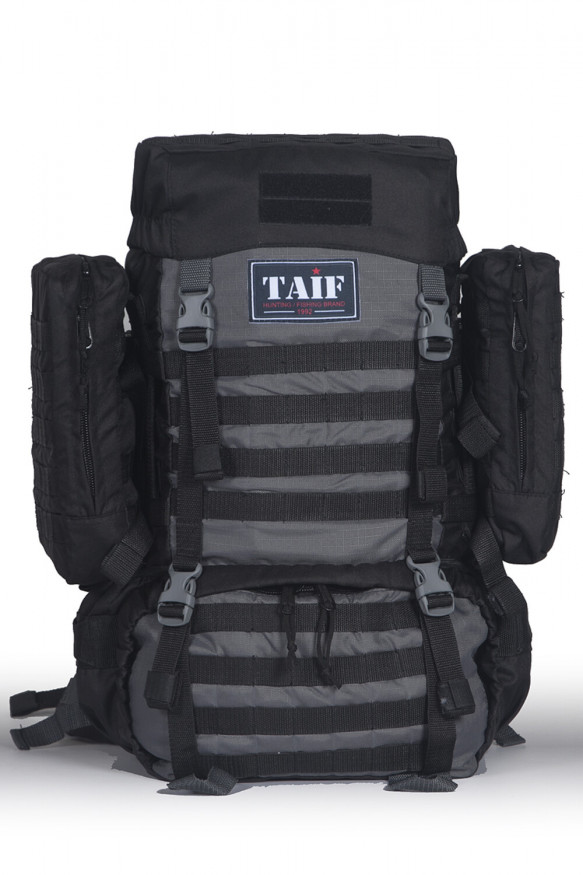 Рюкзак тактический Сармат 3, Оксфорд (рип-стоп), черный-серый, 65 л, ТАЙФ
