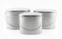 Набор из 3-х низких котелков 6;7,5;9,5 л &amp;quot;Матрешка&amp;quot; (титан) Роза Ветров