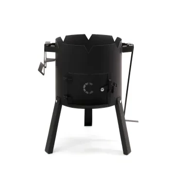 Печь под казан 12 л СИБИРСКИЙ СЛЕДОПЫТ, d-370, сталь 2мм, без трубы