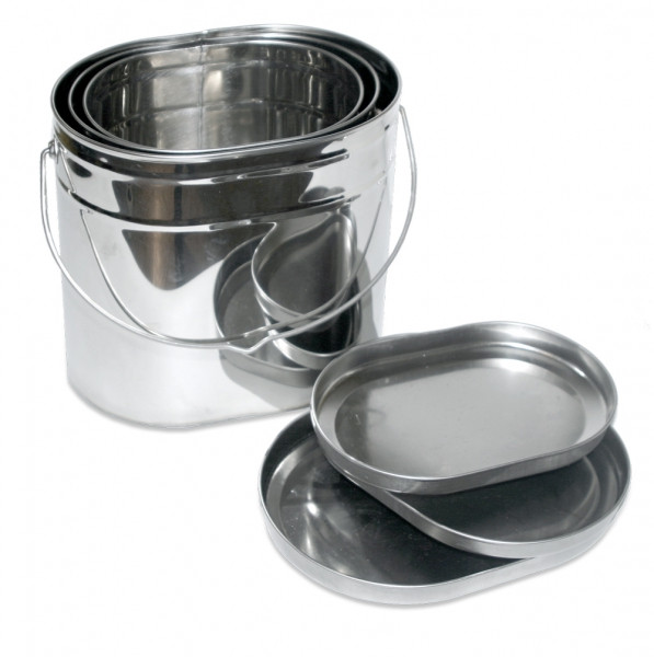 Набор высоких котелков - 3 шт. (10,0; 12,0; 16,5 л.) с крышками, Матрешка, крышки без ручек